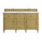 James Martin Vanities 60'' Double Vanity, Light Natural Oak w/ 3 CM Lime Delight Quartz Top 424-V60D-LNO-3LDL - alternate 1